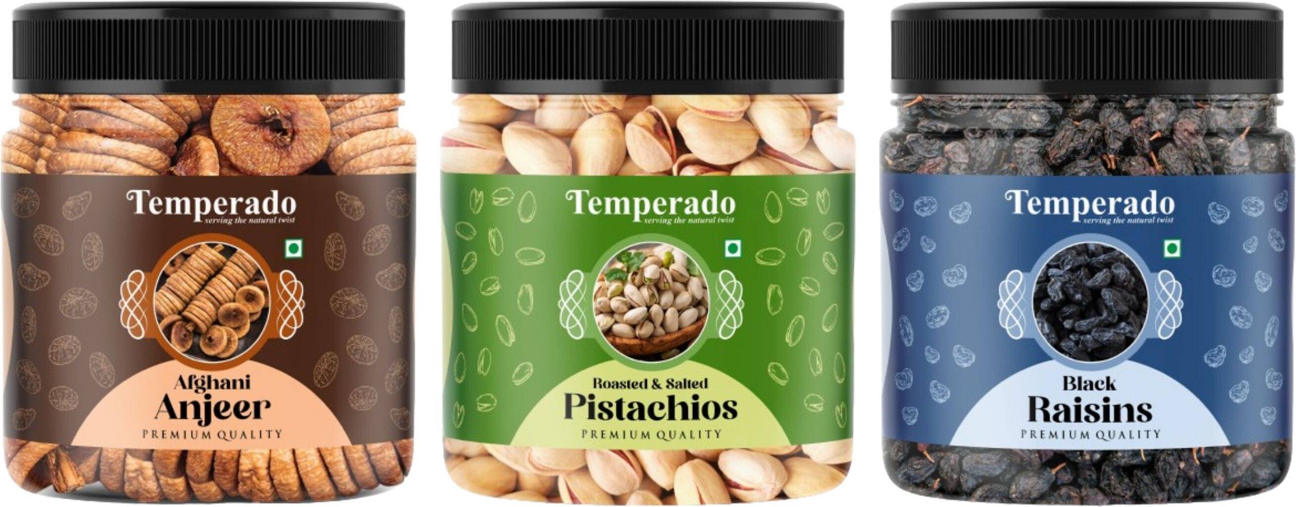     			Temperado Pistachio Nut (Pista) 250 g Pack of 3