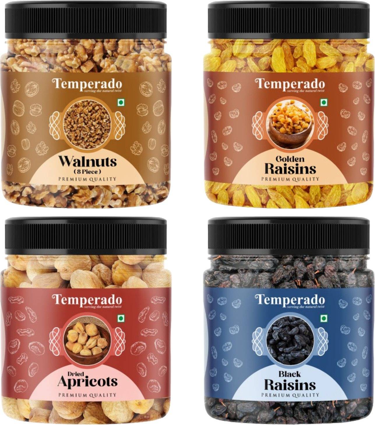     			Temperado Walnuts(Akhrot giri) 100 g Pack of 3