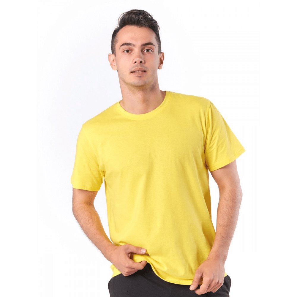 Texorapparel Men Cotton Blend Regular Fit Solid T-Shirt ( Yellow ) Texorapparel Men Cotton Blend Regular Fit Solid T-Shirt ( Yellow )