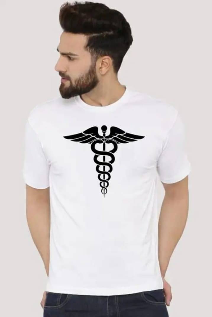Texorapparel Men Polyester Regular Fit Printed T-Shirt ( White ) Texorapparel Men Polyester Regular Fit Printed T-Shirt ( White )