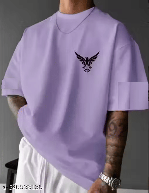     			Texorapparel Men Polyester Regular Fit Printed T-Shirt ( Lavender )