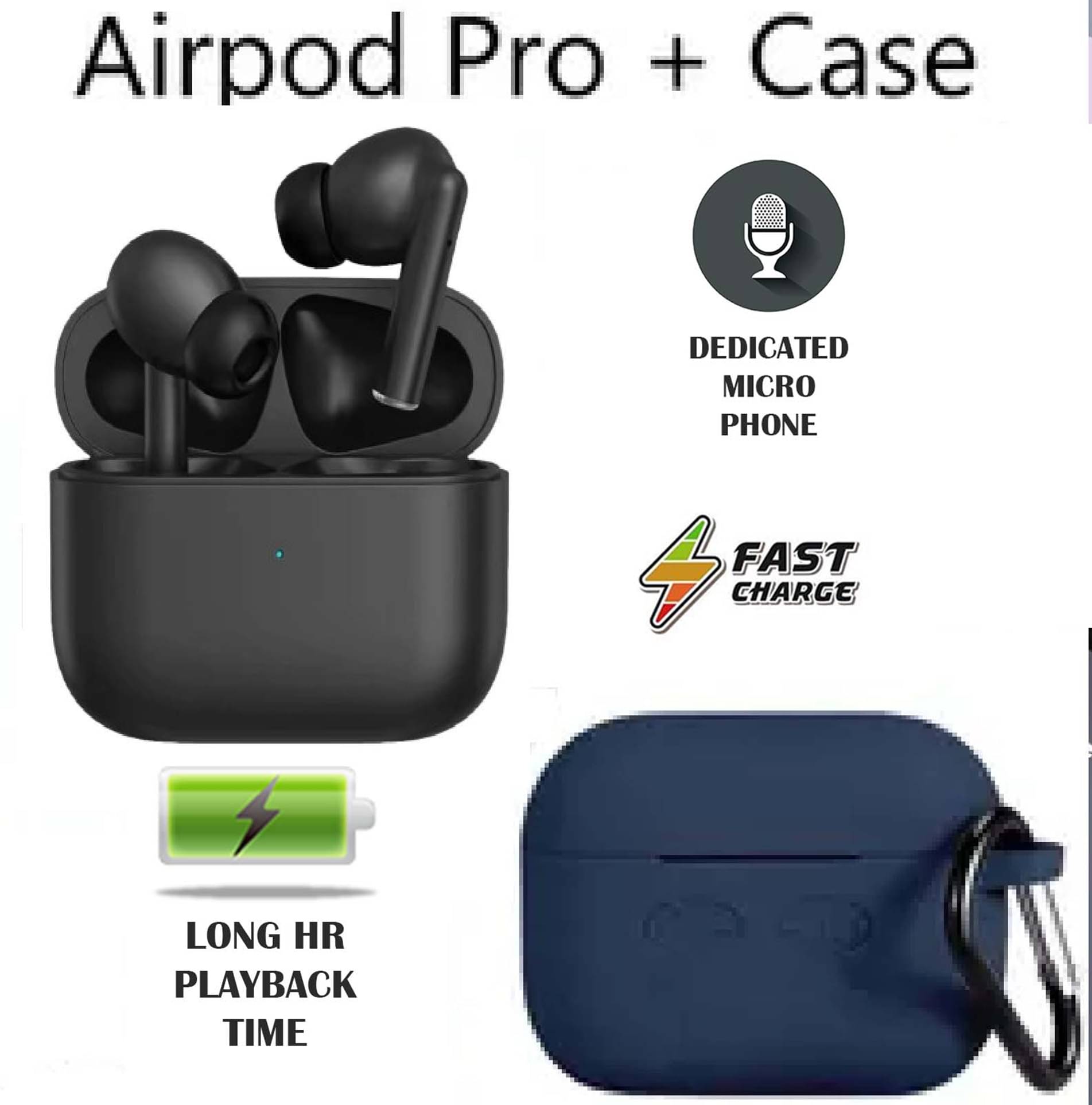     			“True Wireless Bluetooth Earbuds with Protective Case | Premium Sound Quality, Deep Bass, Long Battery Life, Built-in Mic, Touch Controls, Comfortable Fit & Stylish Design for Music, Calls & Travel
