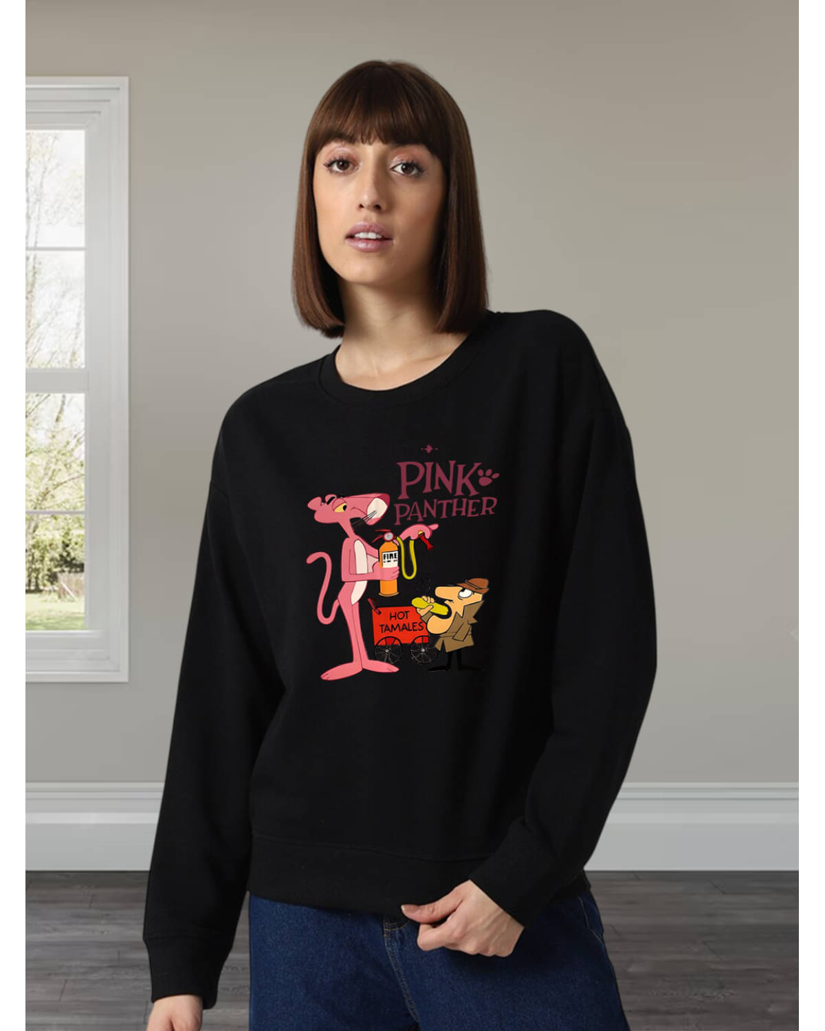 Unicus Apparel Fleece Women's Non Hooded Sweatshirt ( Black ) Unicus Apparel Fleece Women's Non Hooded Sweatshirt ( Black )