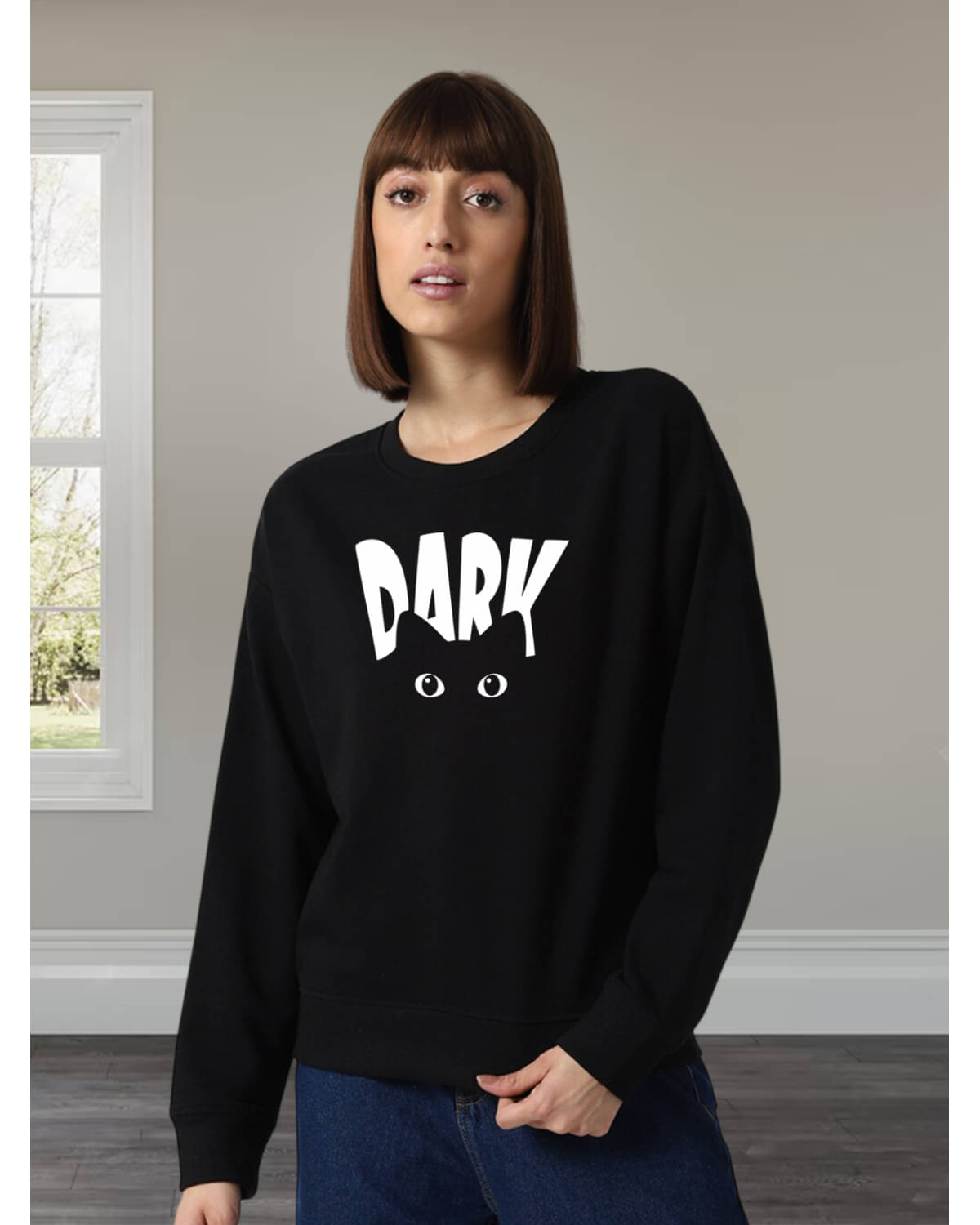     			Unicus Apparel Fleece Women's Non Hooded Sweatshirt ( Black )