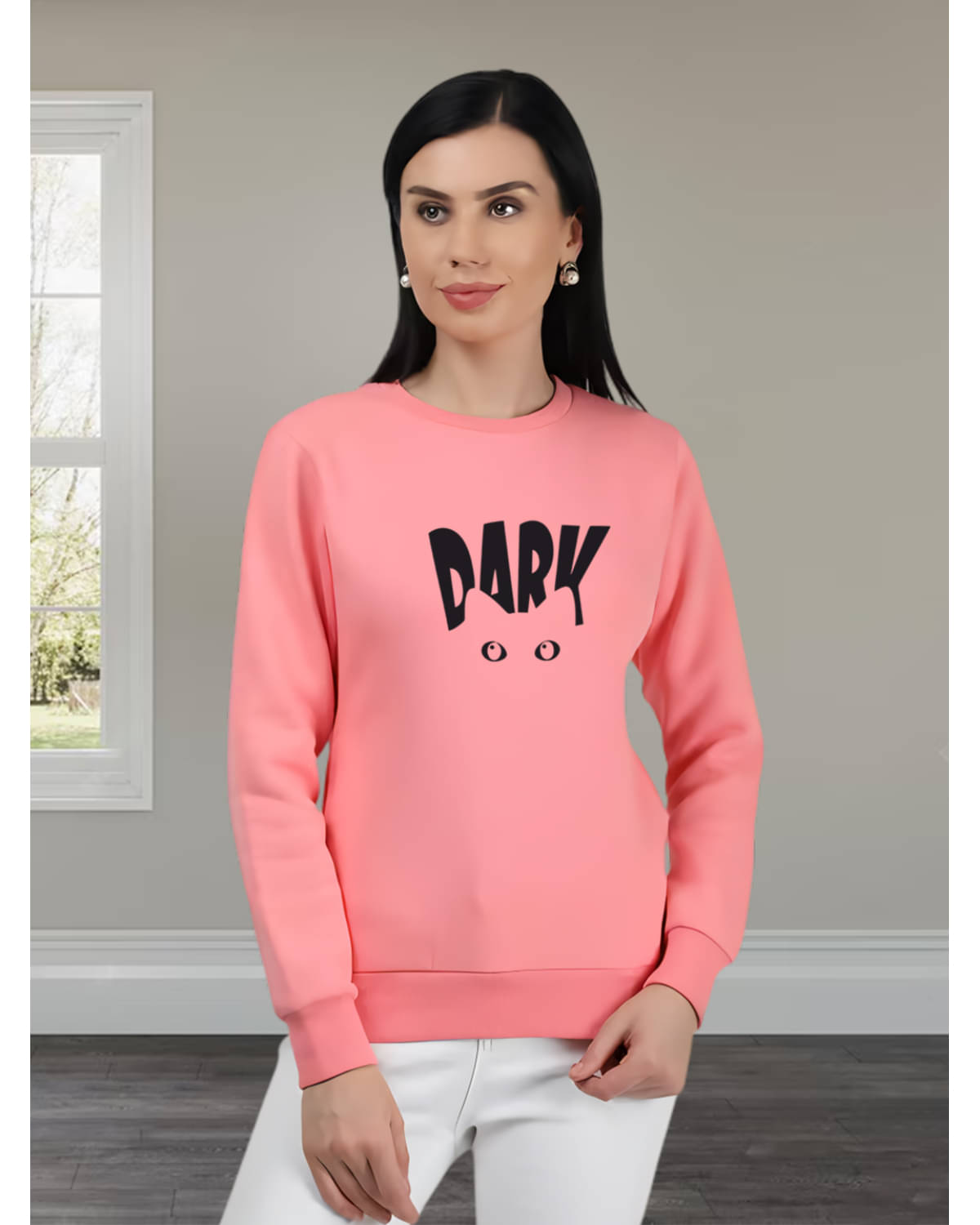     			Unicus Apparel Fleece Women's Non Hooded Sweatshirt ( Peach )