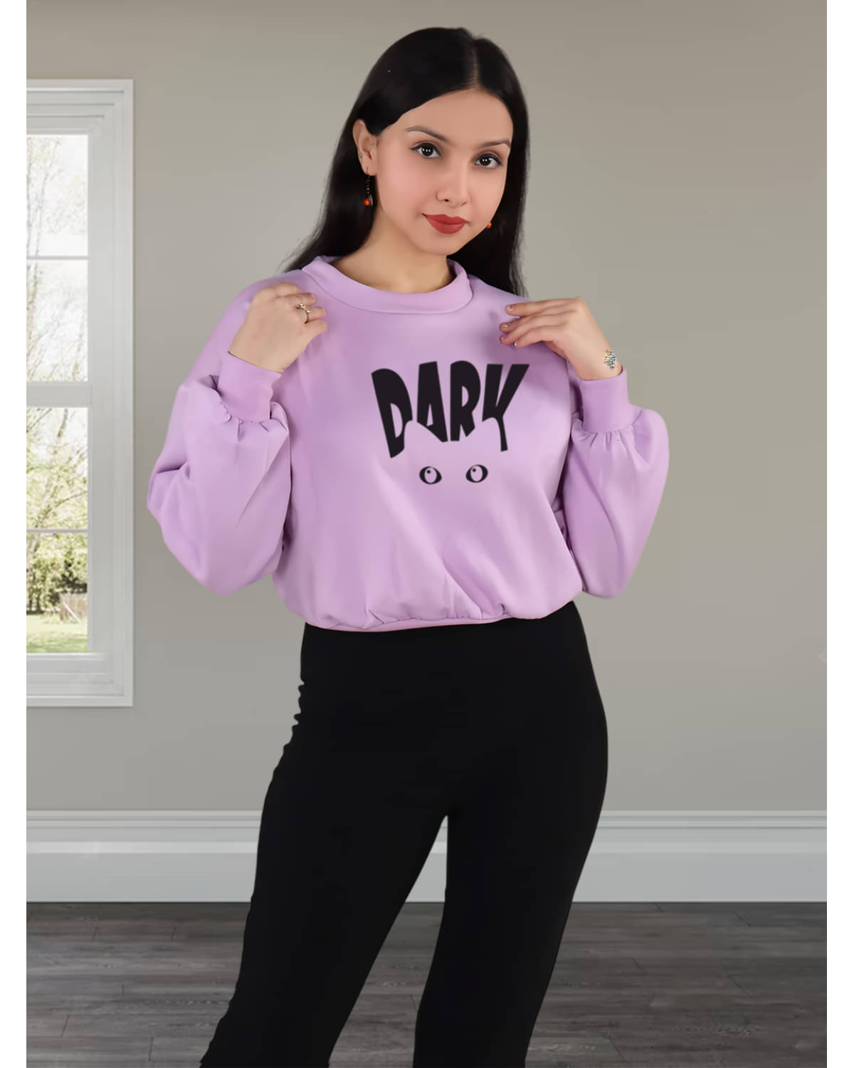     			Unicus Apparel Fleece Women's Non Hooded Sweatshirt ( Purple )