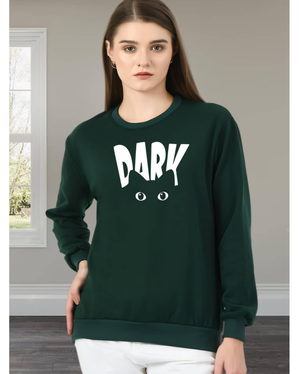     			Unicus Apparel Fleece Women's Non Hooded Sweatshirt ( Green )