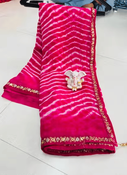VAANISRI Georgette Printed Regular Saree With Unstitched Blouse Piece ( Pink ) VAANISRI Georgette Printed Regular Saree With Unstitched Blouse Piece ( Pink )