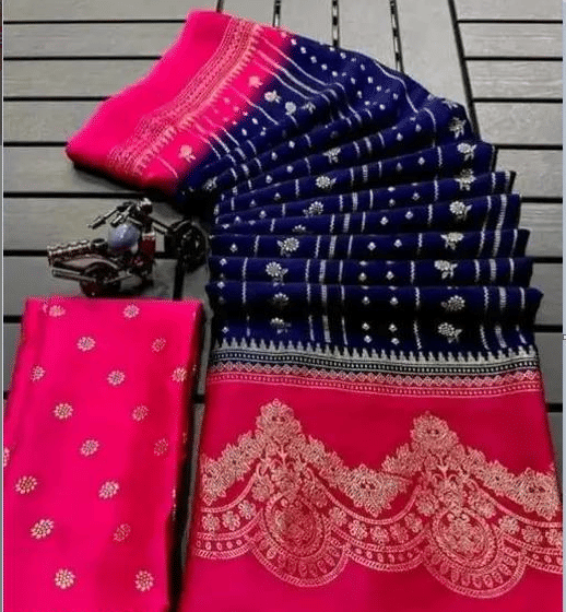 VAANISRI Georgette Printed Regular Saree With Unstitched Blouse Piece ( Blue ) VAANISRI Georgette Printed Regular Saree With Unstitched Blouse Piece ( Blue )