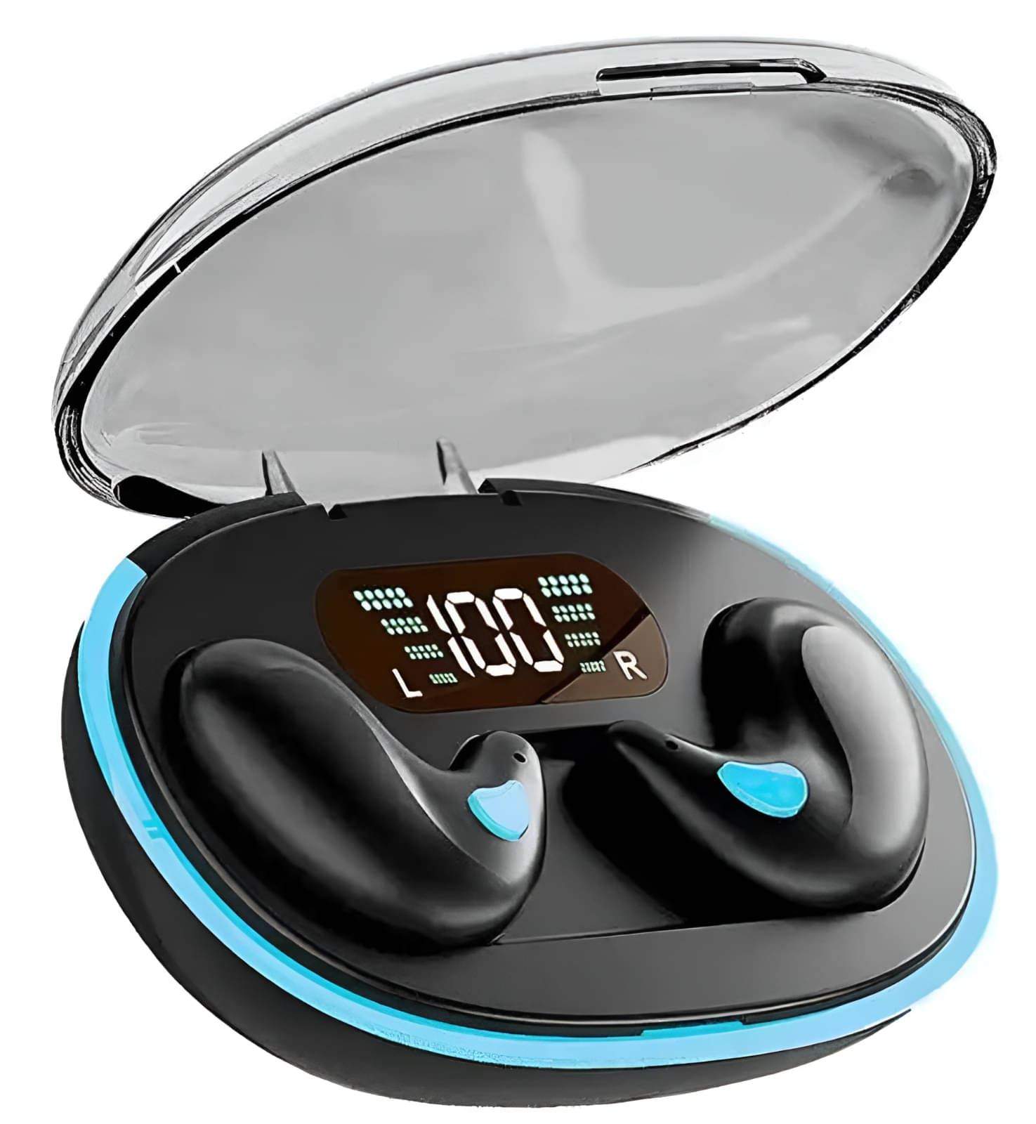     			VEHOP S55 OWS Bluetooth Open Ear Wireless Sleeping Earbuds, BT5.4 Headphones, Button Control & Type-C Fast Charging, ENC Call Noise Reduction, Ideal for Sleeping, Meditation and Entertainment.