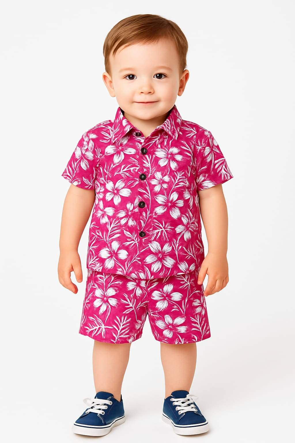 Zomoaji Product's Pack of 1 Unisex Cotton Blend Shirt & Shorts Set ( Pink ) Zomoaji Product's Pack of 1 Unisex Cotton Blend Shirt & Shorts Set ( Pink )