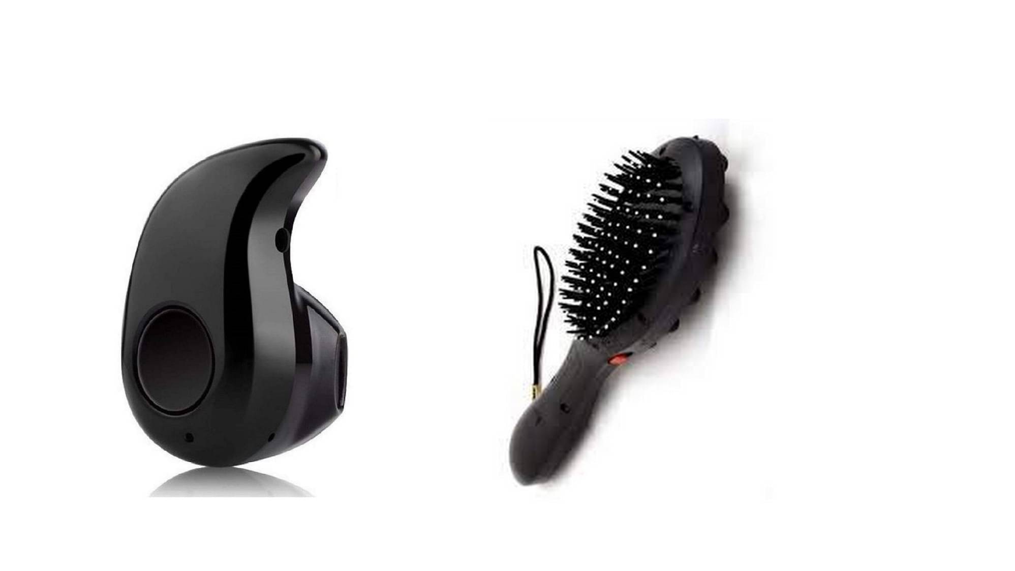     			ZuZu Kaju Bluetooth Headset With MIc & Hair Massager Brush