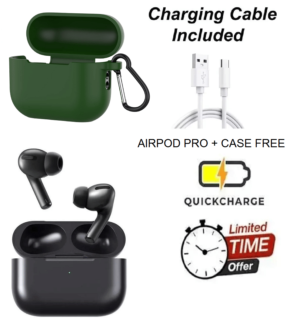    			earbuds with  Case, Free Protective Silicone Cover, QuickCharge Support, Wireless Earbuds, Deep Bass, Bluetooth Headset with Mic, Cable Included