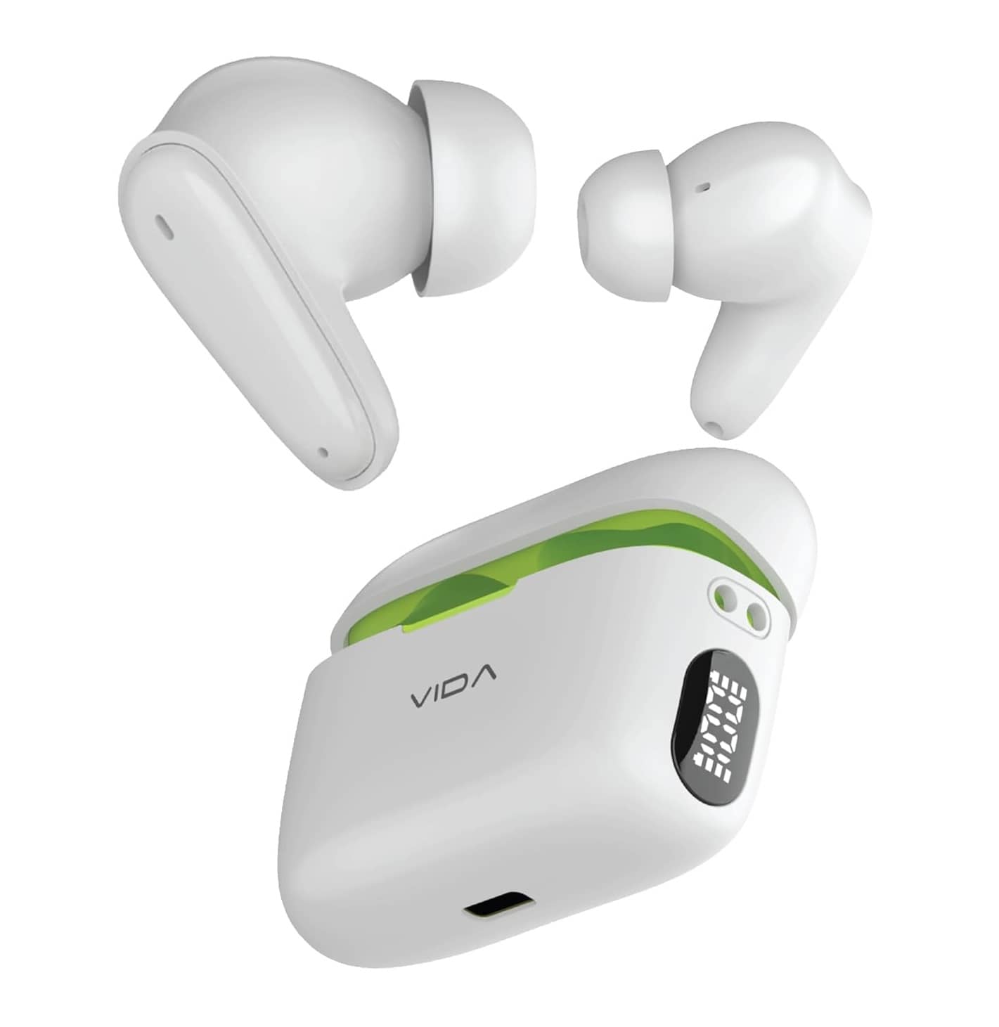 vida Beats Duo -Smart-View Display | 40H Playtime | Bluetooth 5.4 | Pod Loop Lanyard | Dual Speaker | Type-C Fast Charging | Touch Controls | Made in India