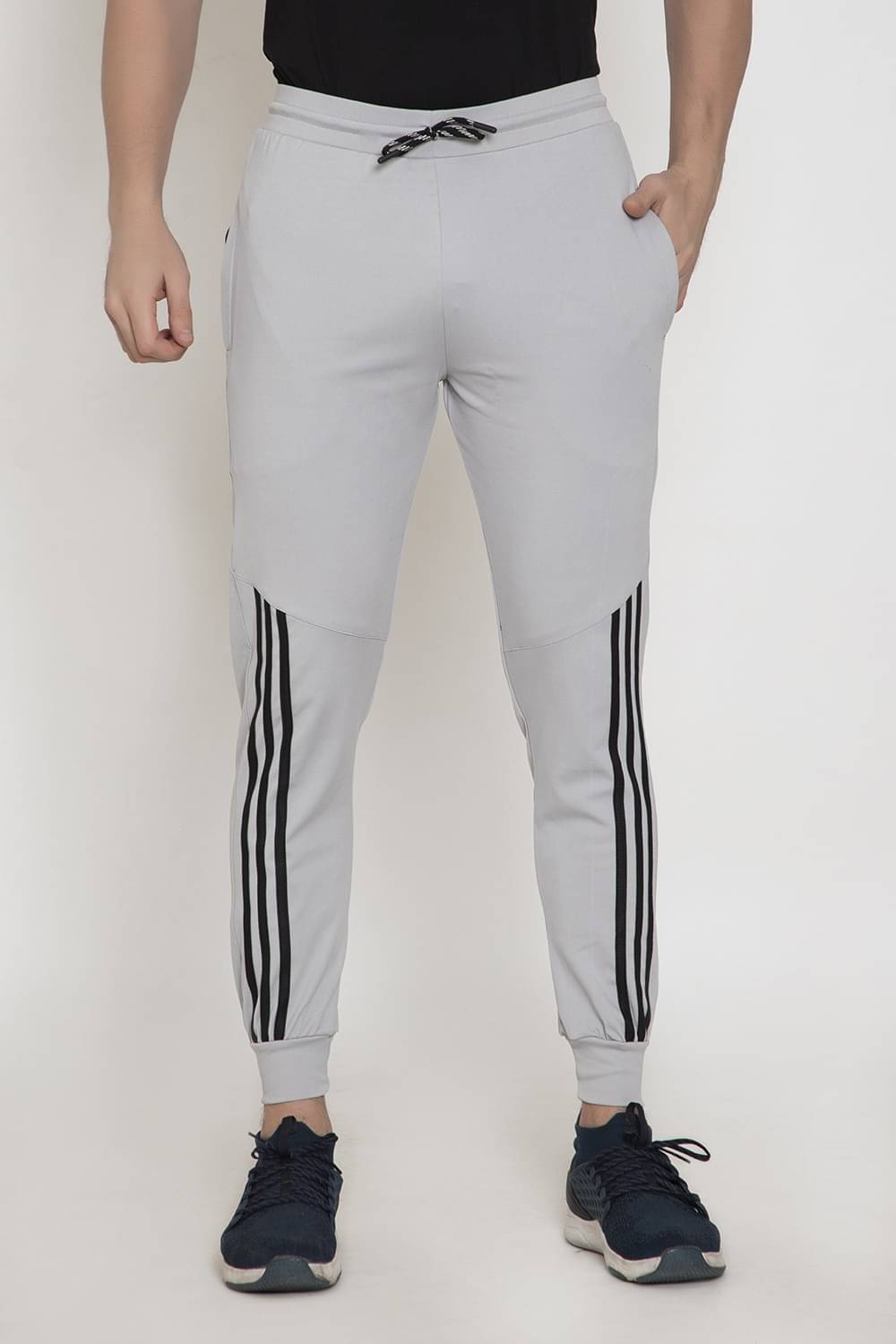     			9lkha Light Grey Lycra Men's Trackpants ( Pack of 1 )