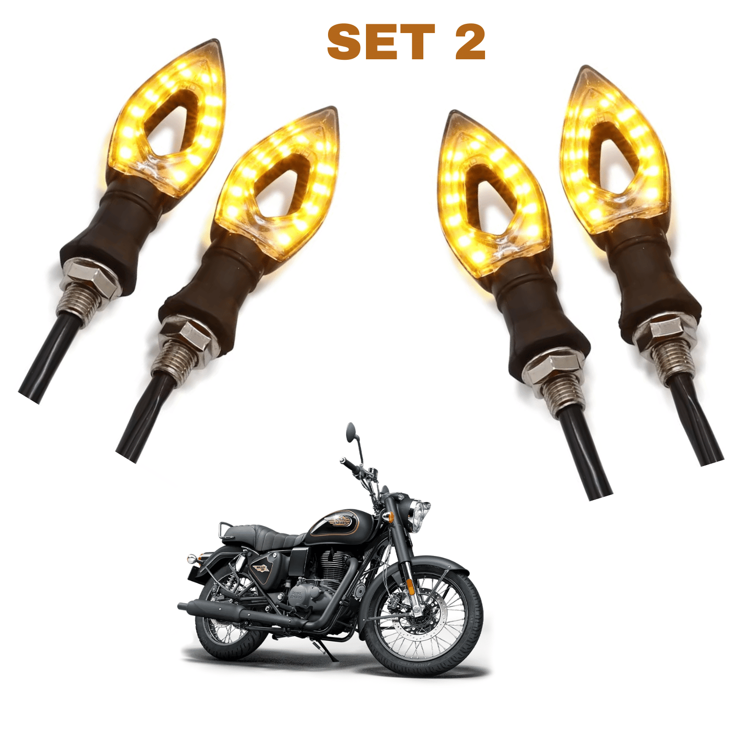 AKSMIT Indicator Light For All Bike Make ( Pack of 2 )