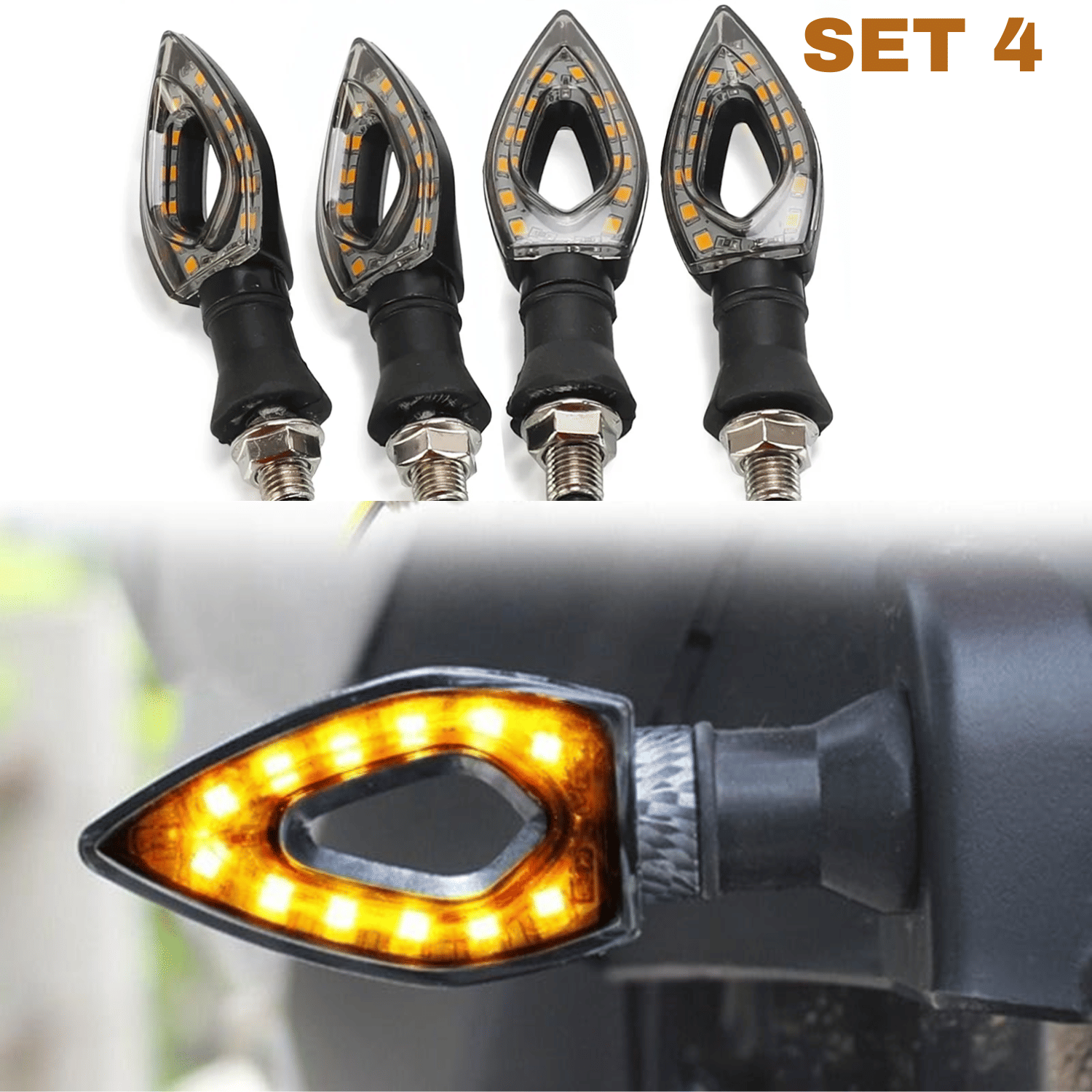 AKSMIT Indicator Light For All Bike Make ( Pack of 2 )