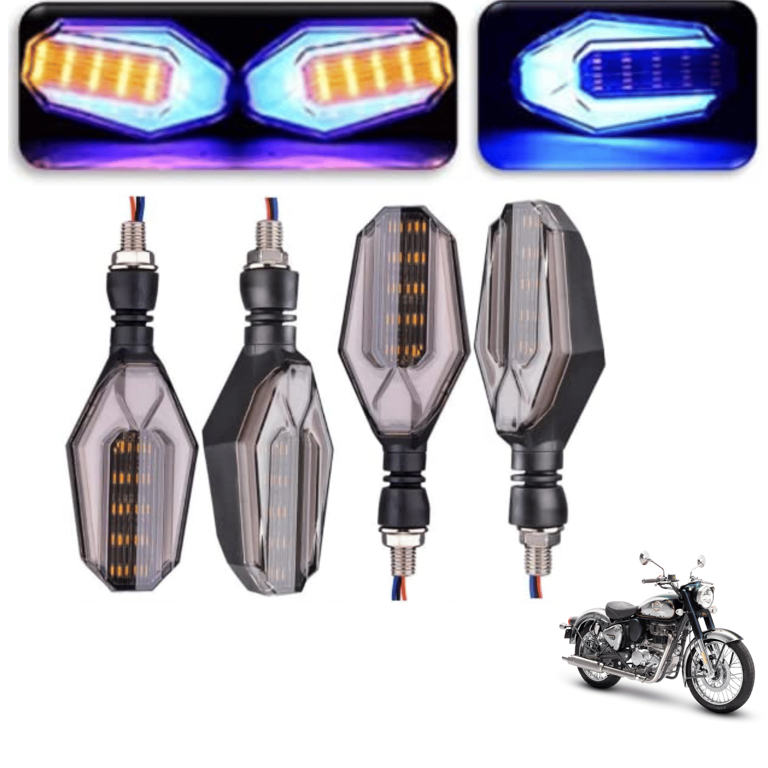     			AKSMIT Indicator Light For All Bike Make ( Pack of 4 )