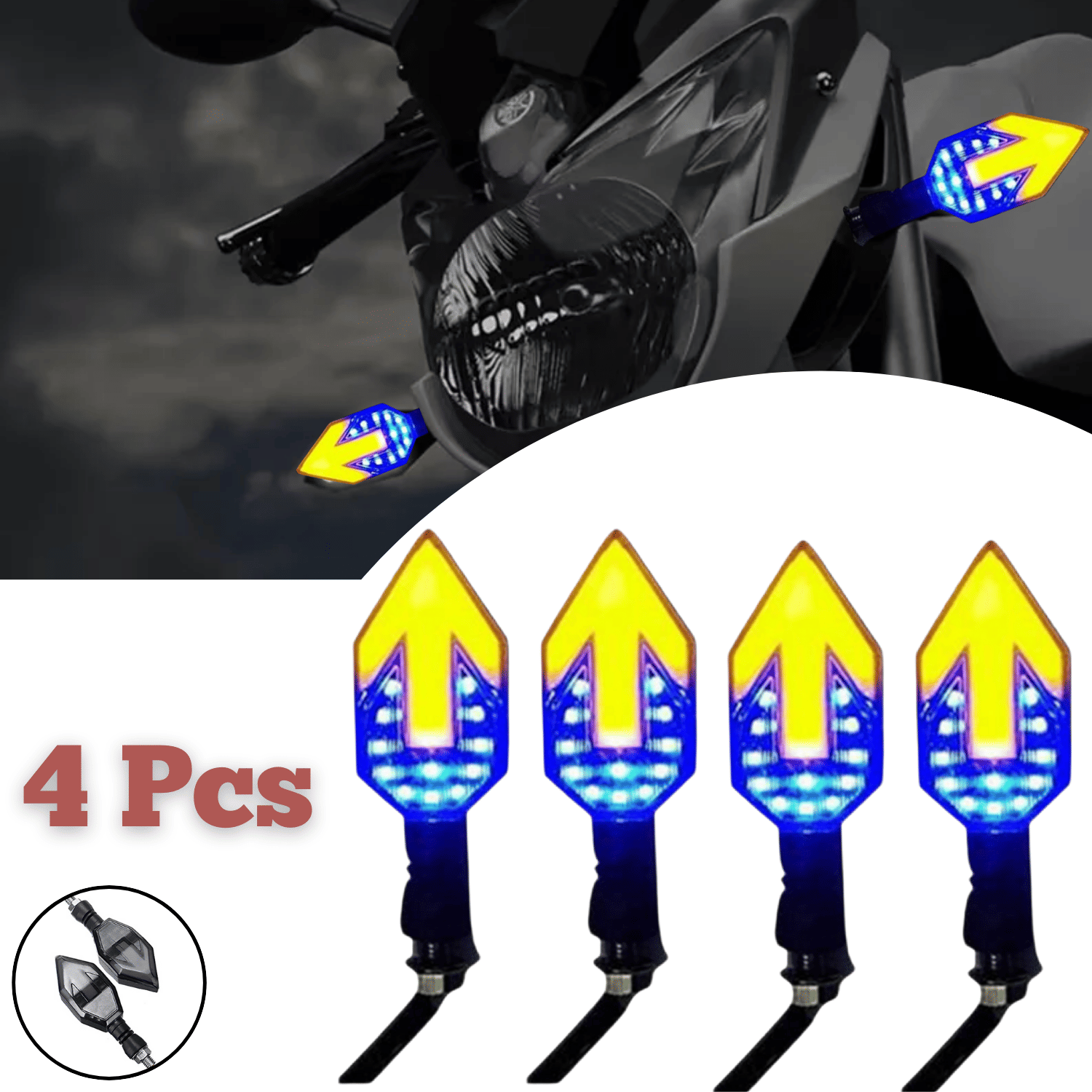 AKSMIT Indicator Light For All Bike Make ( Pack of 4 )