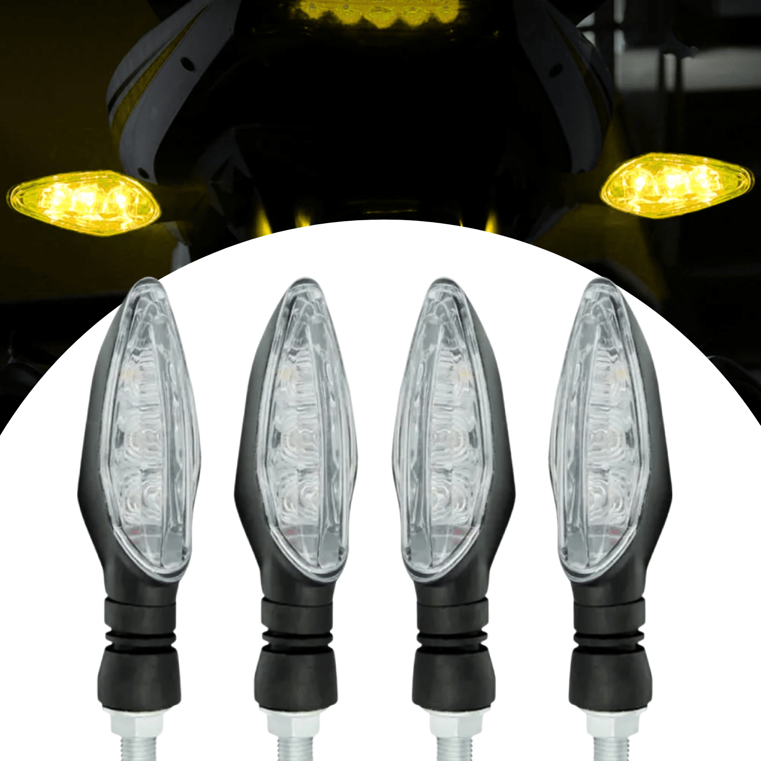 AKSMIT Indicator Light For All Bike Make ( Pack of 4 )