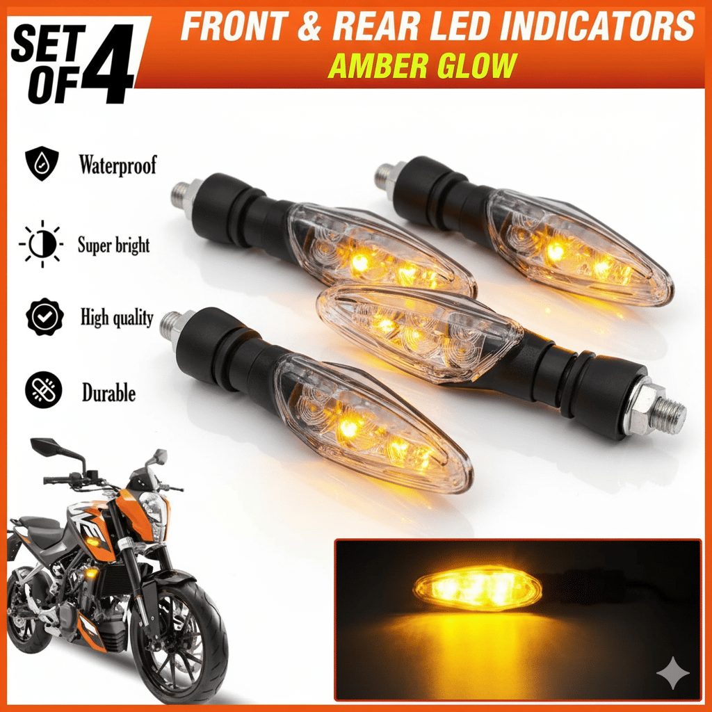 AKSMIT Indicator Light For All Bike Make ( Pack of 4 )