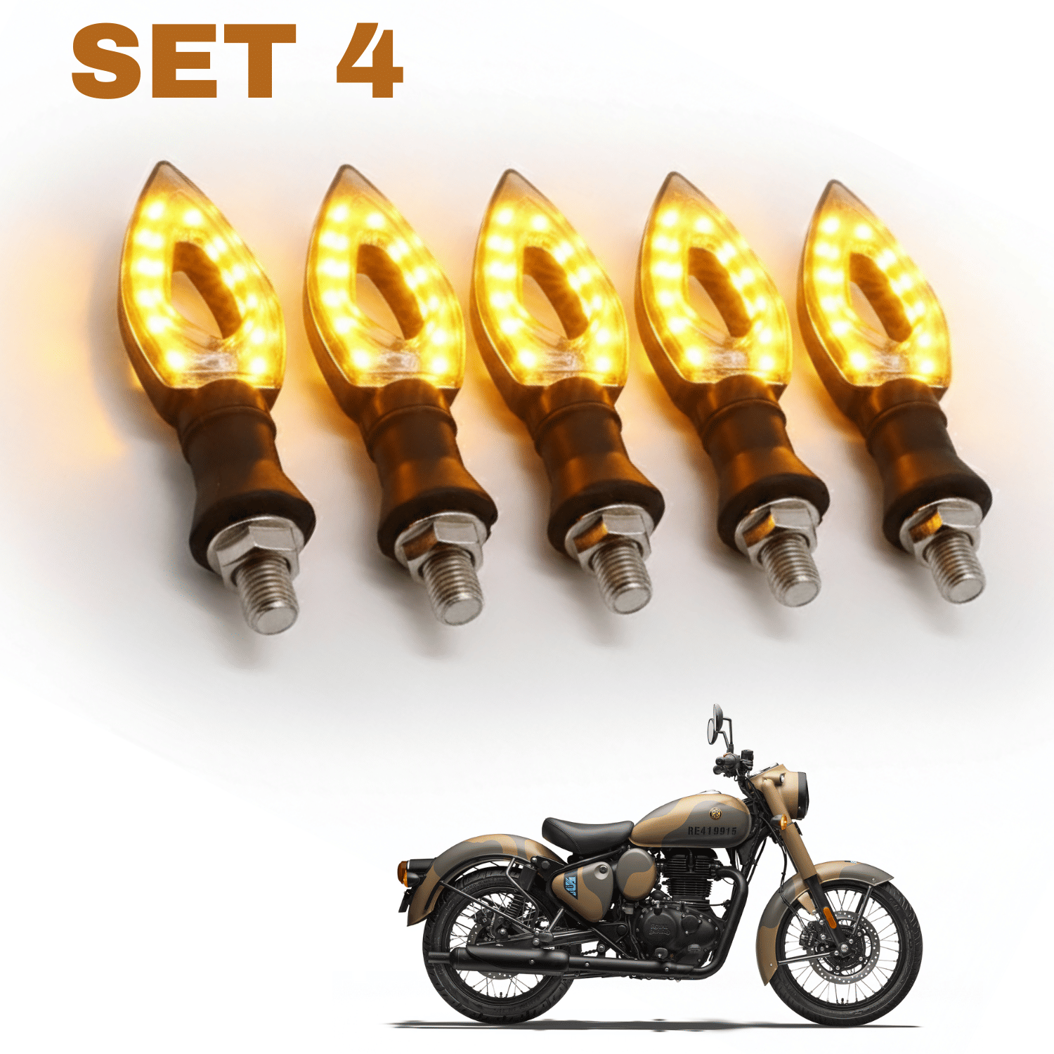 AKSMIT Indicator Light For All Bike Make ( Pack of 4 )