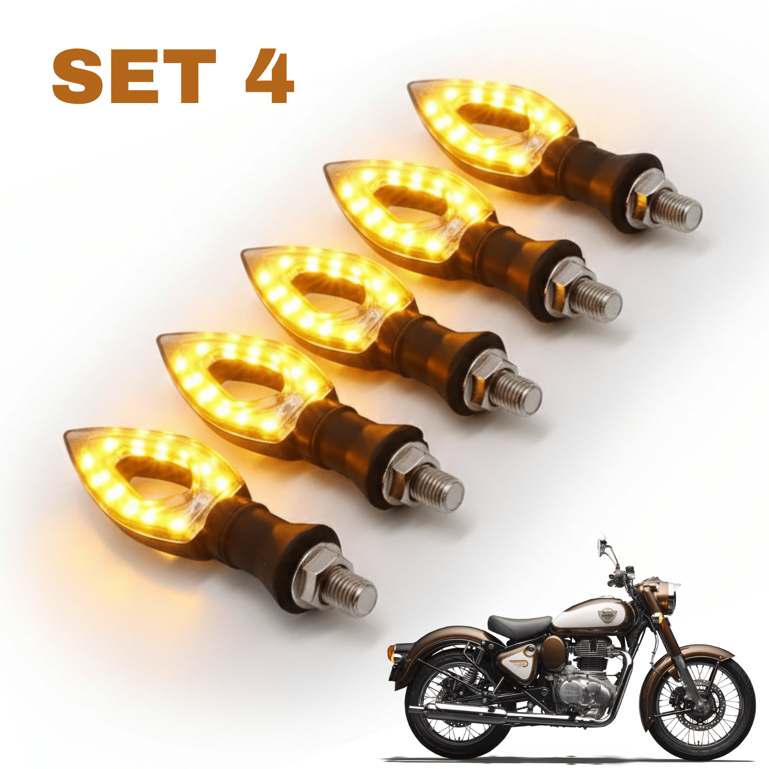 AKSMIT Indicator Light For All Bike Make ( Pack of 4 )