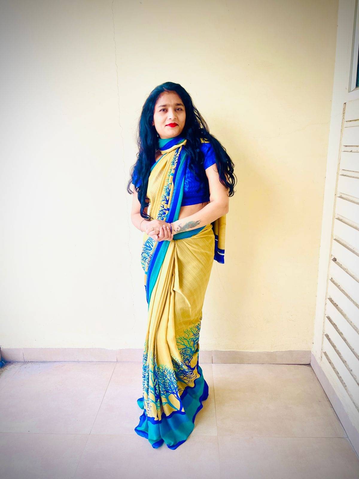 ANAND SAREES Georgette Printed Ilkal Saree With Unstitched Blouse Piece ( GREEN )     			ANAND SAREES Georgette Printed Ilkal Saree With Unstitched Blouse Piece ( GREEN )