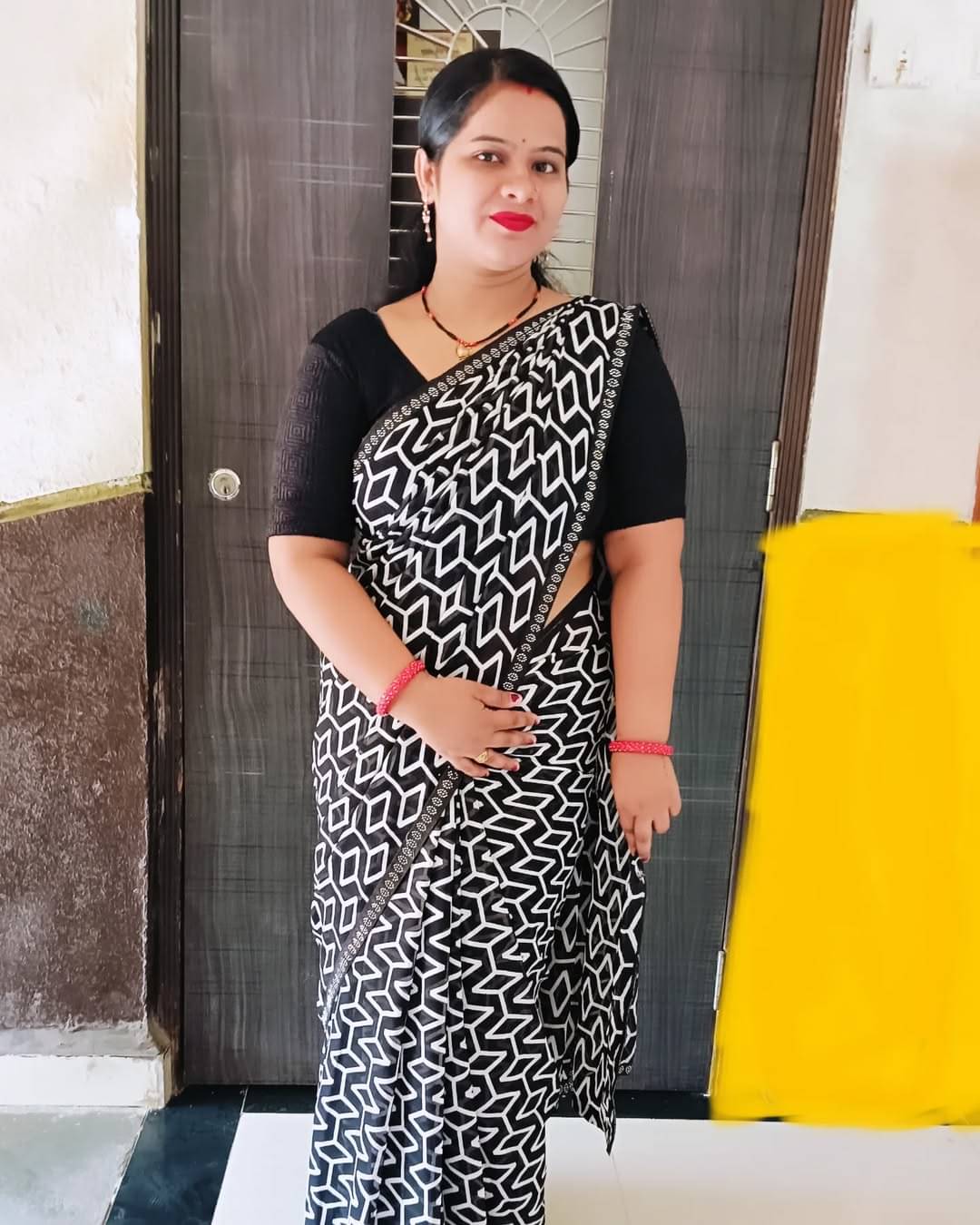     			ANAND SAREES Georgette Printed Ilkal Saree With Unstitched Blouse Piece ( BLACK )