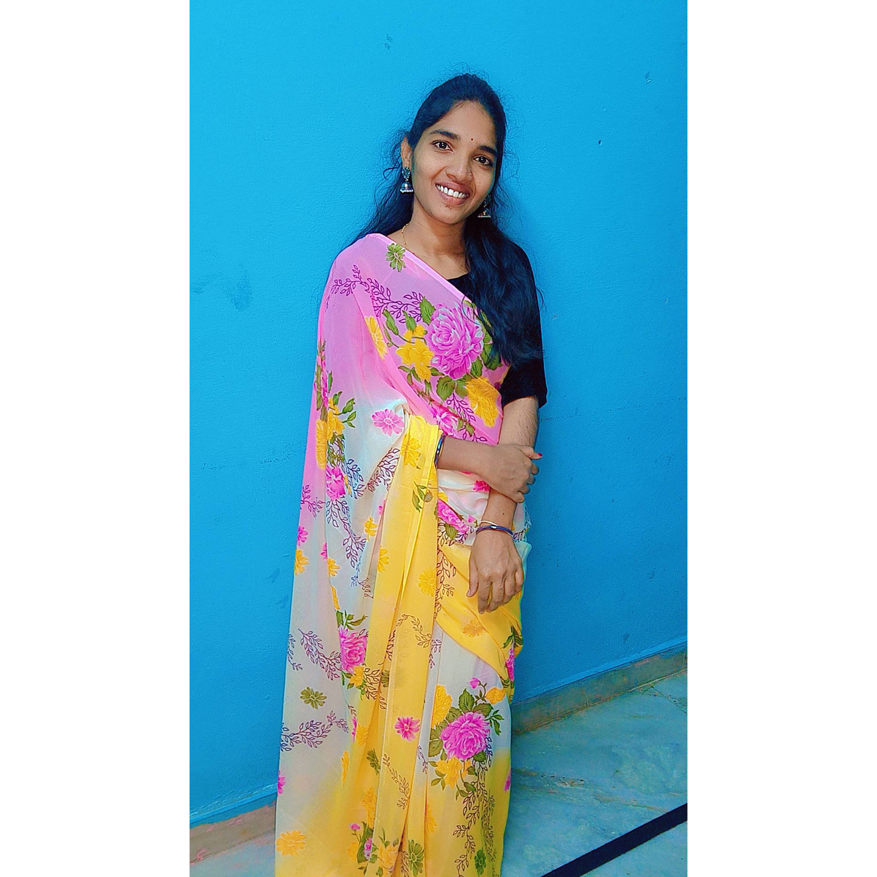 ANAND SAREES Georgette Printed Ilkal Saree With Unstitched Blouse Piece ( PINK )     			ANAND SAREES Georgette Printed Ilkal Saree With Unstitched Blouse Piece ( PINK )