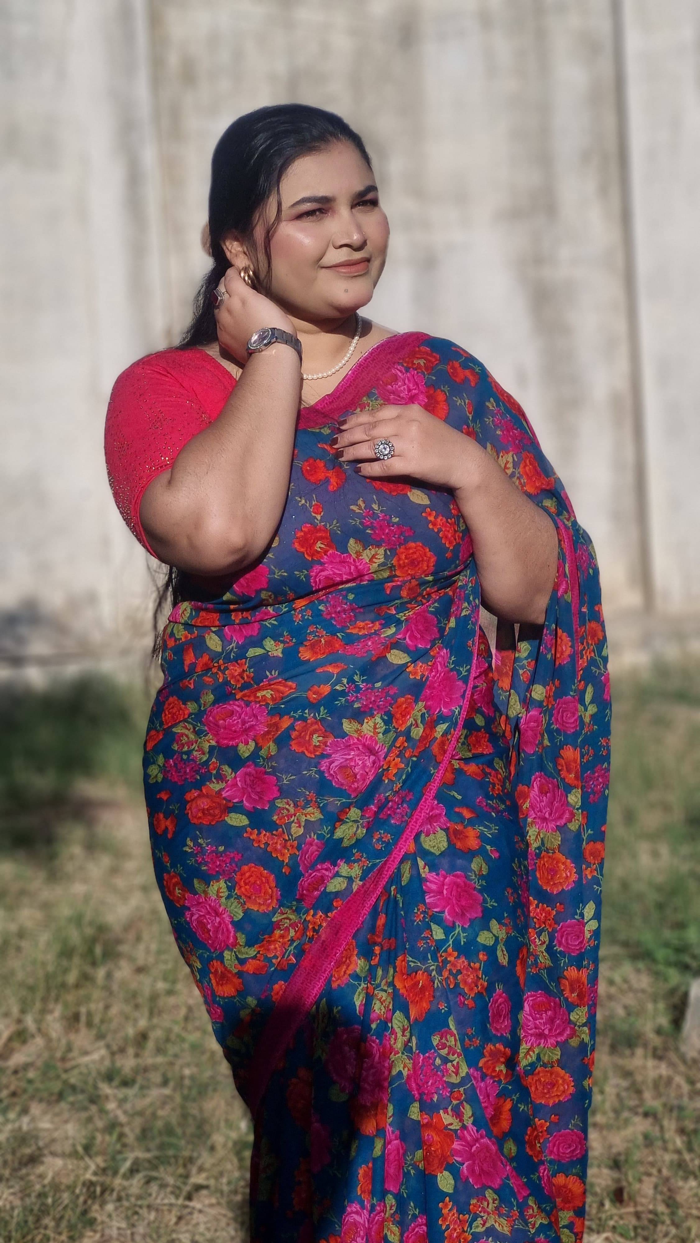 ANAND SAREES Georgette Printed Ilkal Saree With Unstitched Blouse Piece ( RAMA ) ANAND SAREES Georgette Printed Ilkal Saree With Unstitched Blouse Piece ( RAMA )