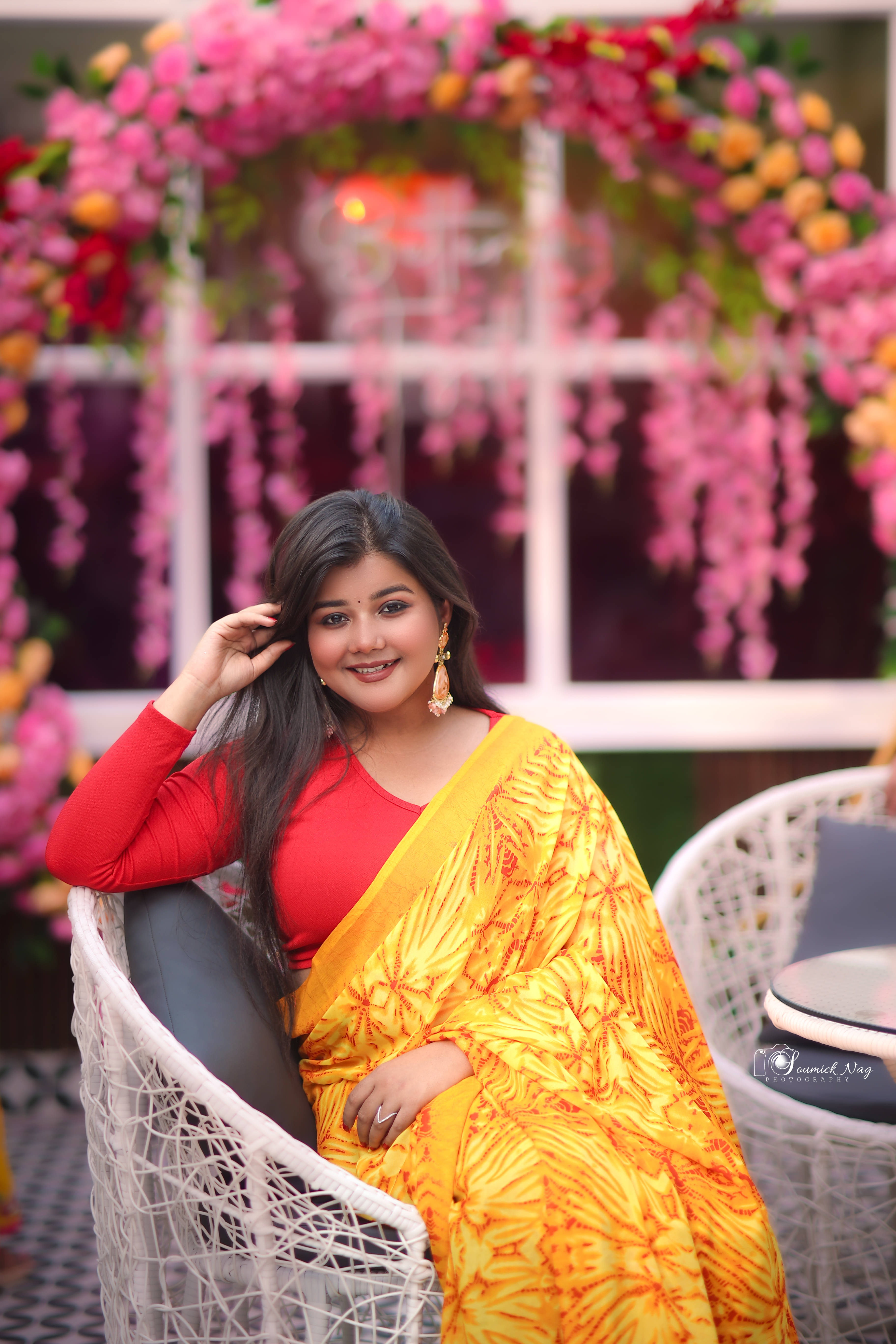 ANAND SAREES Georgette Printed Ilkal Saree With Unstitched Blouse Piece ( Yellow ) ANAND SAREES Georgette Printed Ilkal Saree With Unstitched Blouse Piece ( Yellow )
