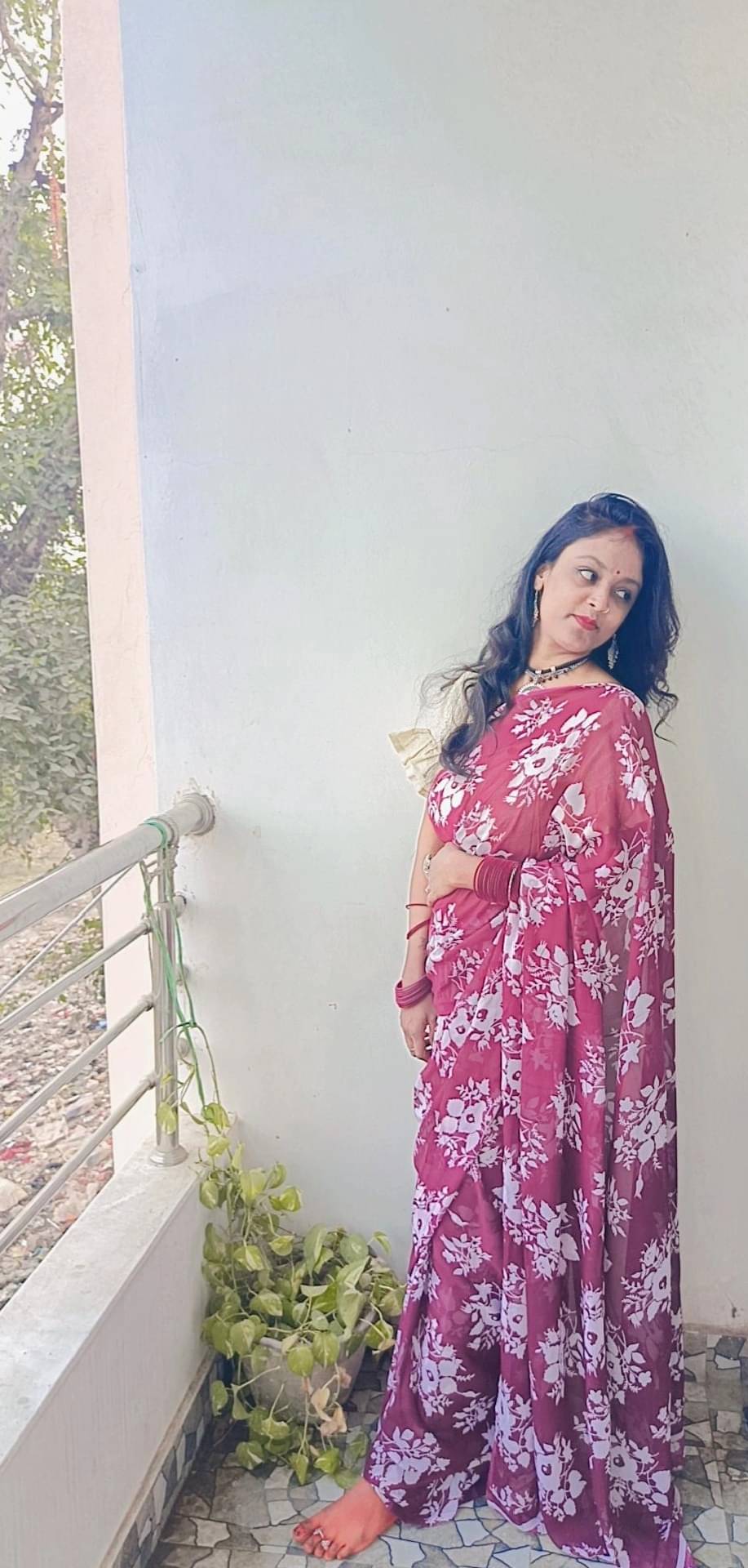 ANAND SAREES Georgette Printed Ilkal Saree With Unstitched Blouse Piece ( Maroon ) ANAND SAREES Georgette Printed Ilkal Saree With Unstitched Blouse Piece ( Maroon )