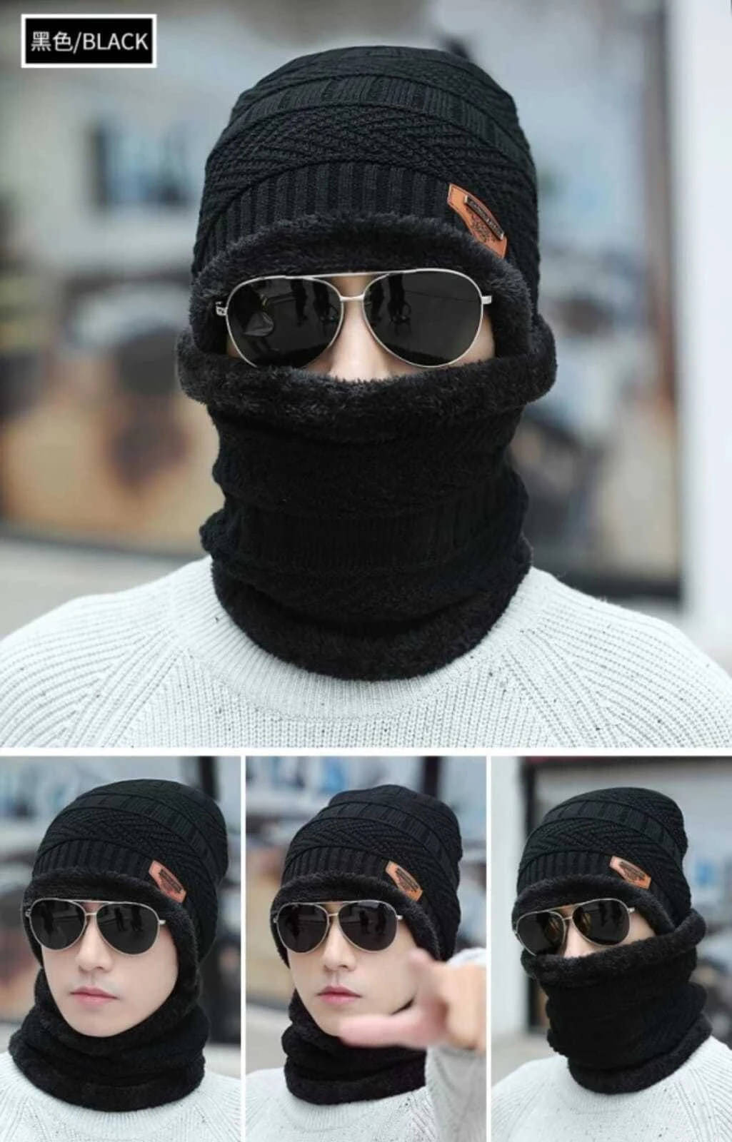 Babji Black Woollen Women's Cap ( Pack of 1 )     			Babji Black Woollen Women's Cap ( Pack of 1 )