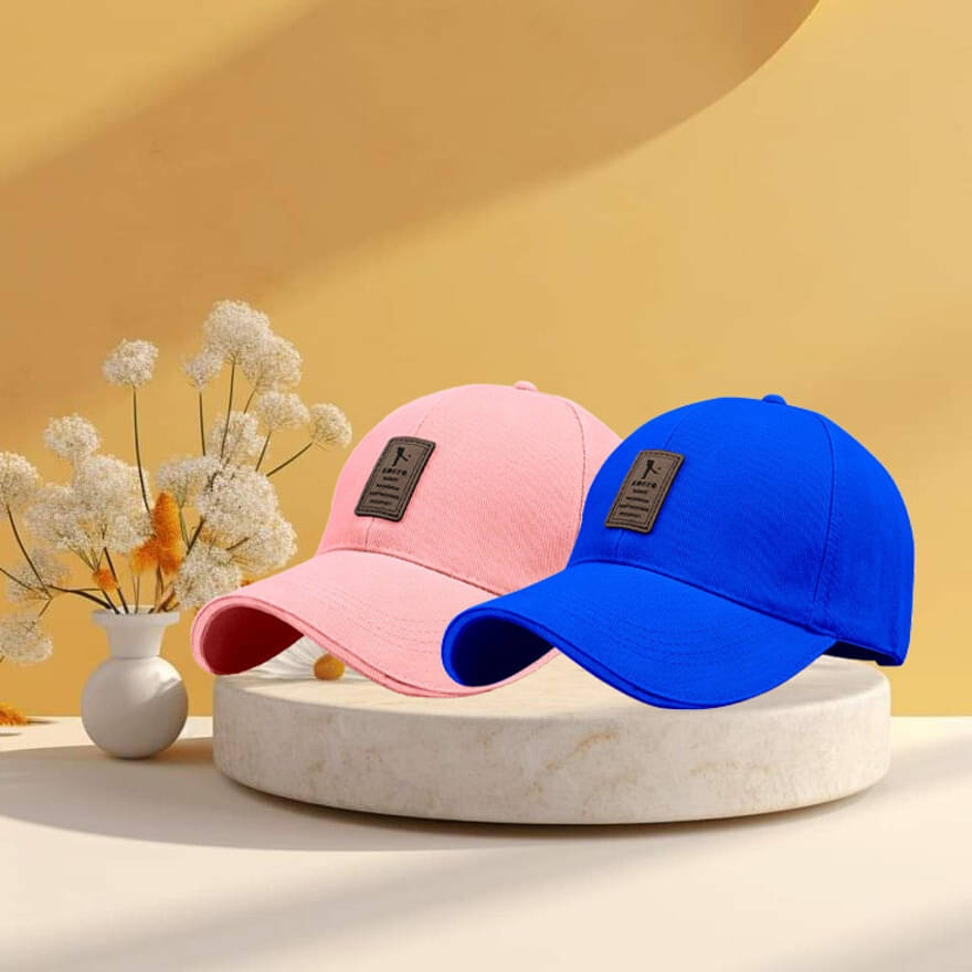     			Babji Blue Cotton Blend Women's Cap ( Pack of 2 )