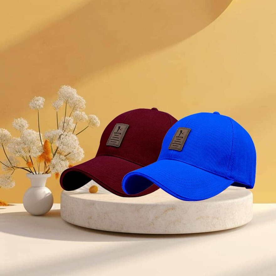     			Babji Blue Cotton Blend Women's Cap ( Pack of 2 )