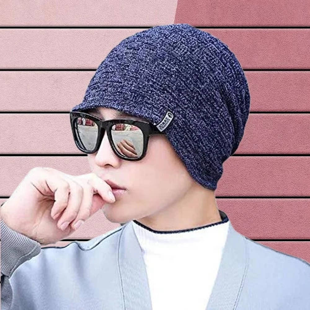     			Babji Blue Woollen Women's Cap ( Pack of 1 )