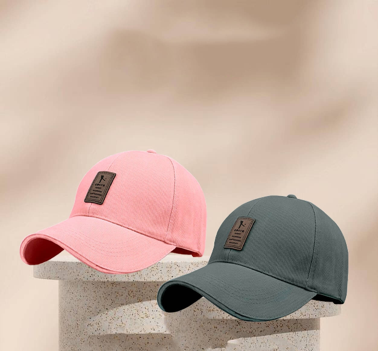     			Babji Gray Cotton Blend Women's Cap ( Pack of 2 )