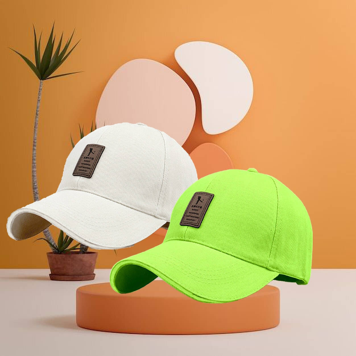     			Babji Green Cotton Blend Women's Cap ( Pack of 2 )