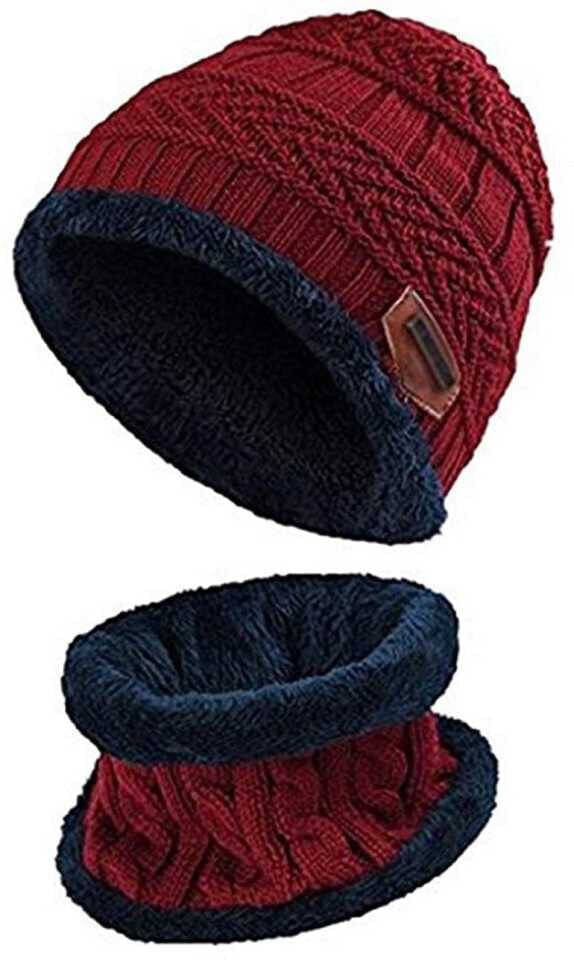 Babji Multicolor Woollen Women's Cap ( Pack of 2 )     			Babji Multicolor Woollen Women's Cap ( Pack of 2 )