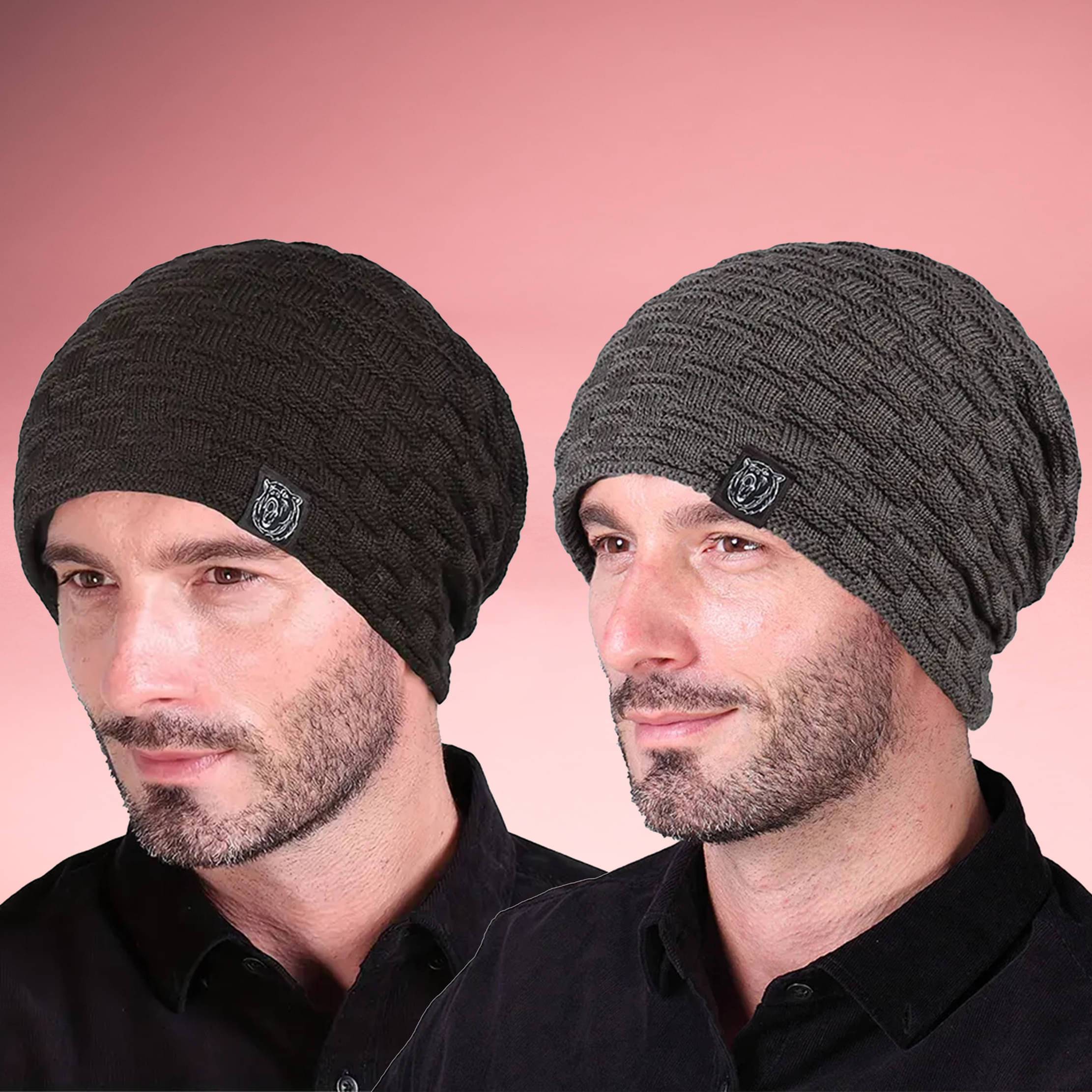     			Babji Multicolor Woollen Women's Cap ( Pack of 2 )