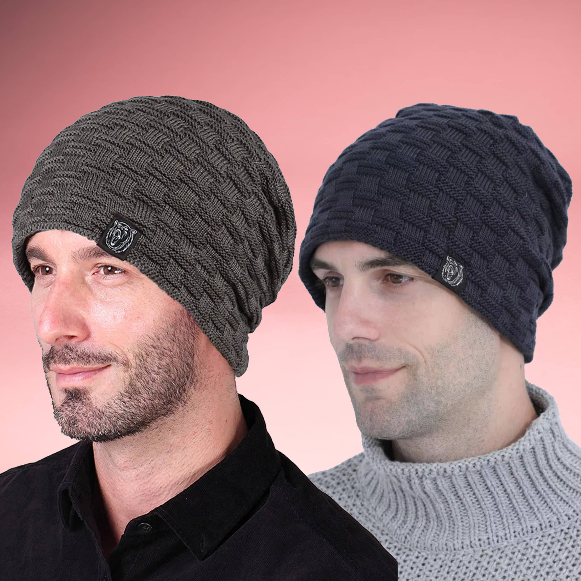 Babji Multicolor Woollen Women's Cap ( Pack of 2 ) Babji Multicolor Woollen Women's Cap ( Pack of 2 )