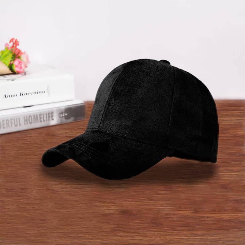     			Babji Pack of 1 Suede Men's Cap ( Black )