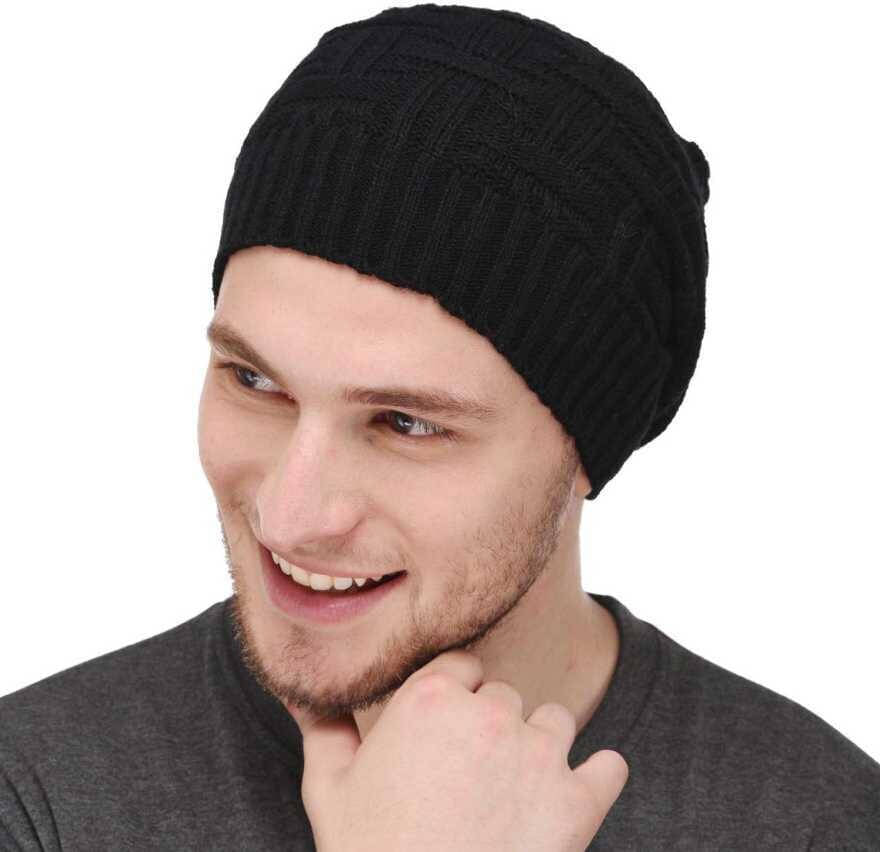     			Babji Pack of 1 Woollen Men's Cap ( Black )