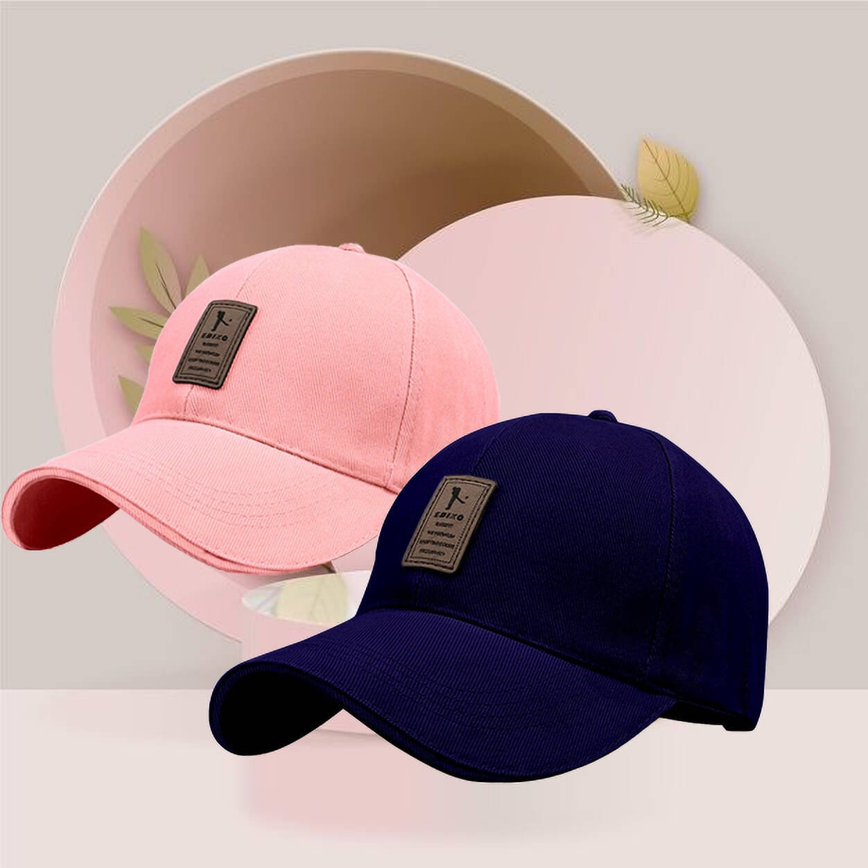     			Babji Pink Cotton Blend Women's Cap ( Pack of 2 )
