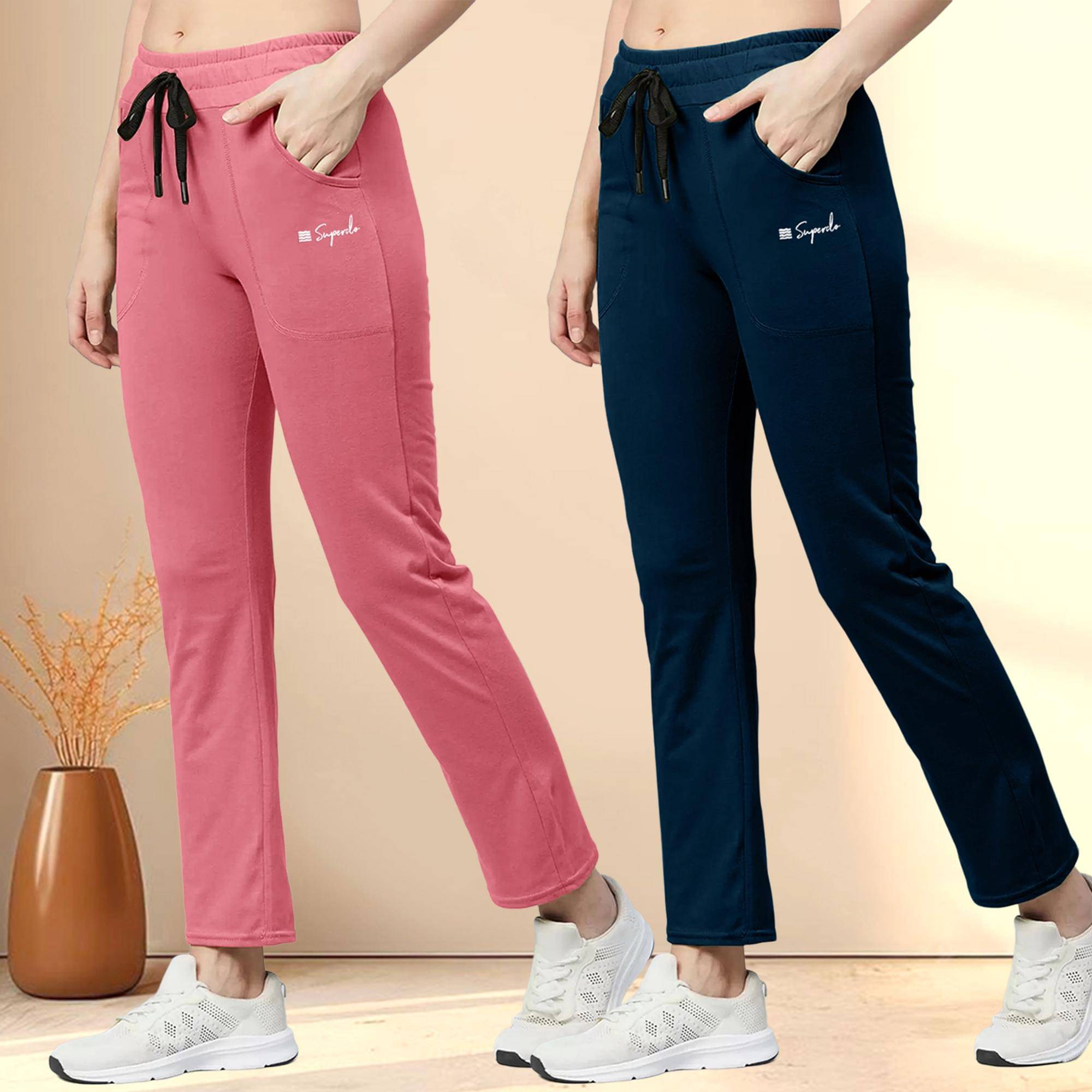     			Ethnic Basket Women Cotton Casual Trousers ( Multicolor )