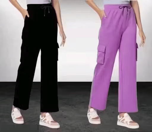 Generic Mahi creation Pack of 2 Polyester Women Straight Pant ( Multicolor 1 ) Generic Mahi creation Pack of 2 Polyester Women Straight Pant ( Multicolor 1 )