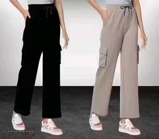 Generic Mahi creation Pack of 2 Polyester Women Straight Pant ( Multicolor 1 ) Generic Mahi creation Pack of 2 Polyester Women Straight Pant ( Multicolor 1 )