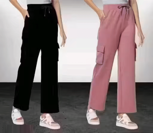 Generic Mahi creation Pack of 2 Polyester Women Straight Pant ( Multicolor 1 ) Generic Mahi creation Pack of 2 Polyester Women Straight Pant ( Multicolor 1 )
