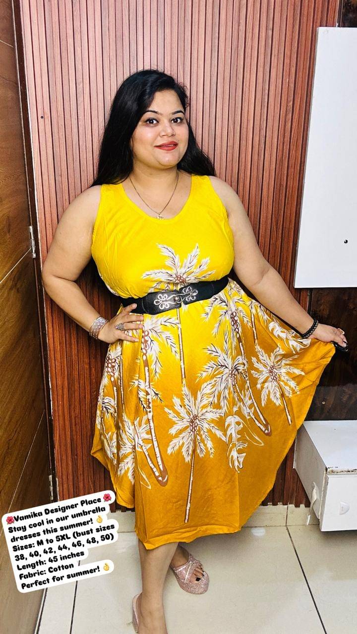     			Generic Priyanka Enterprises Women Rayon Printed A-line Dress ( Yellow )